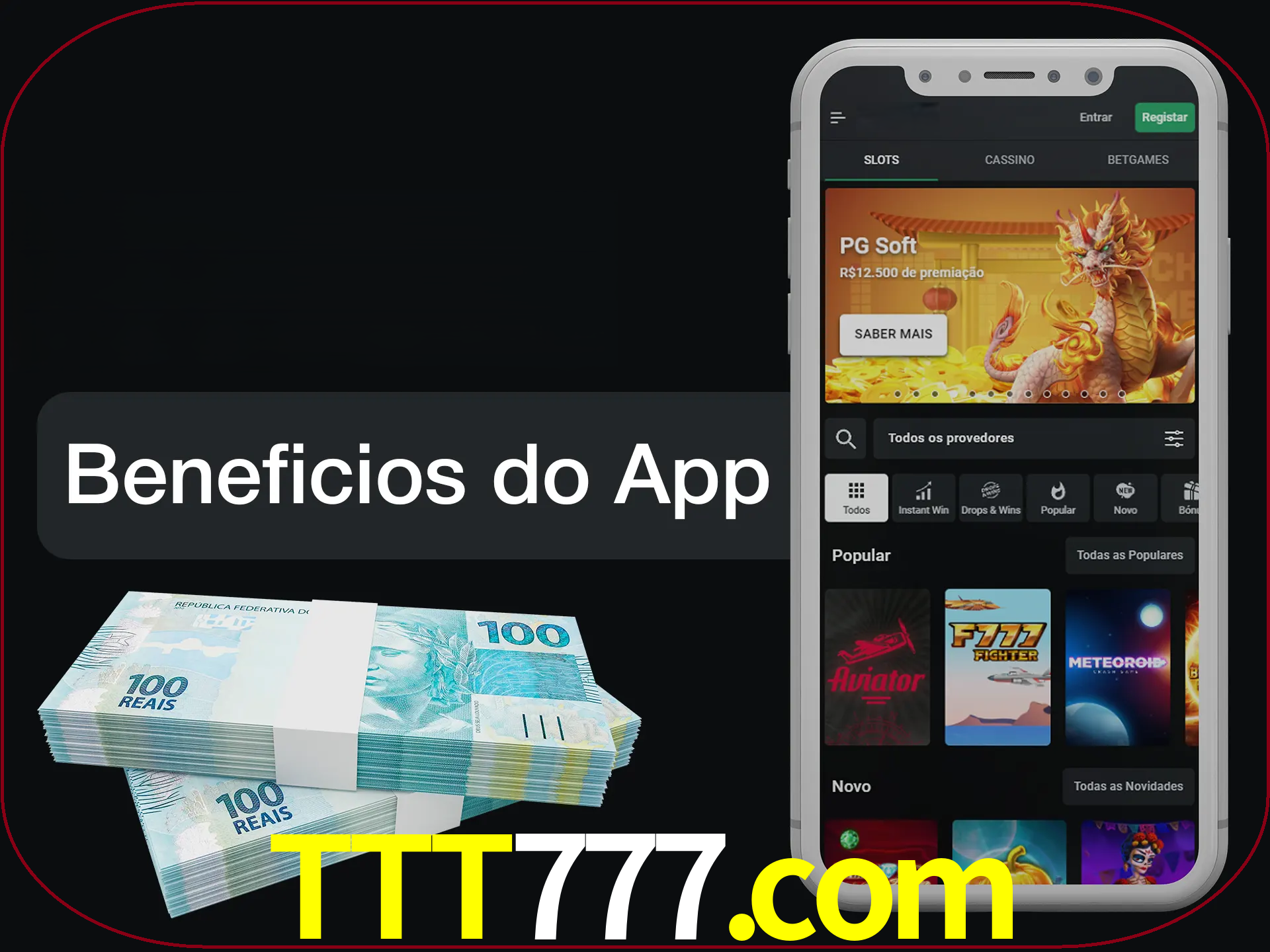 Obtenha todos os benefícios usando o aplicativo.