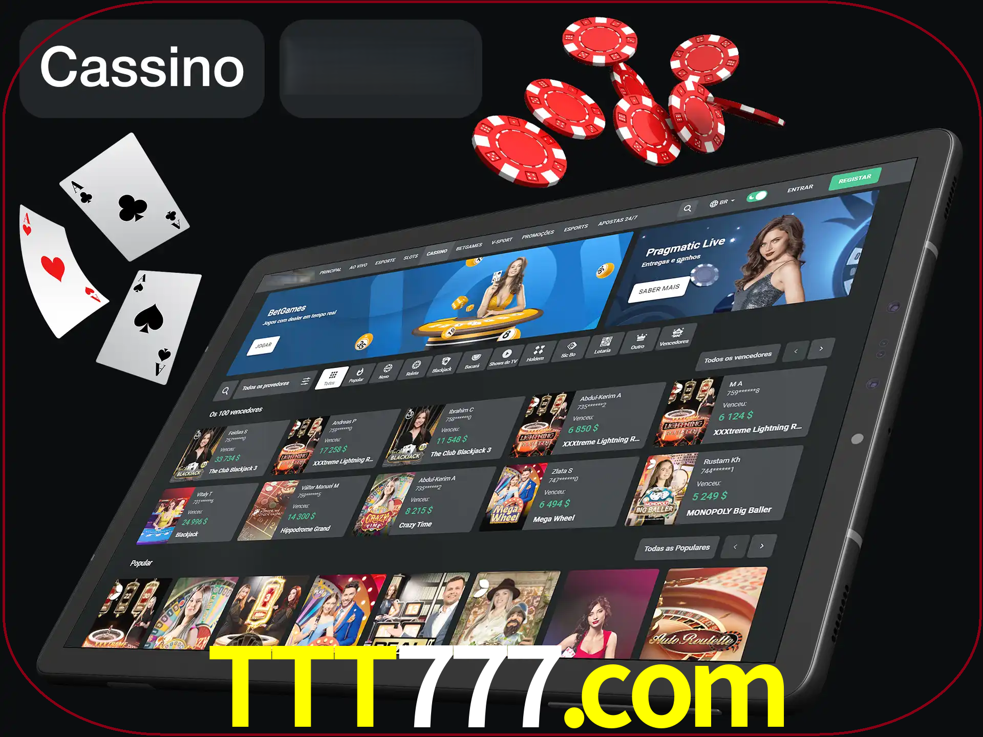 Jogue vários jogos de cassino em nosso cassino.