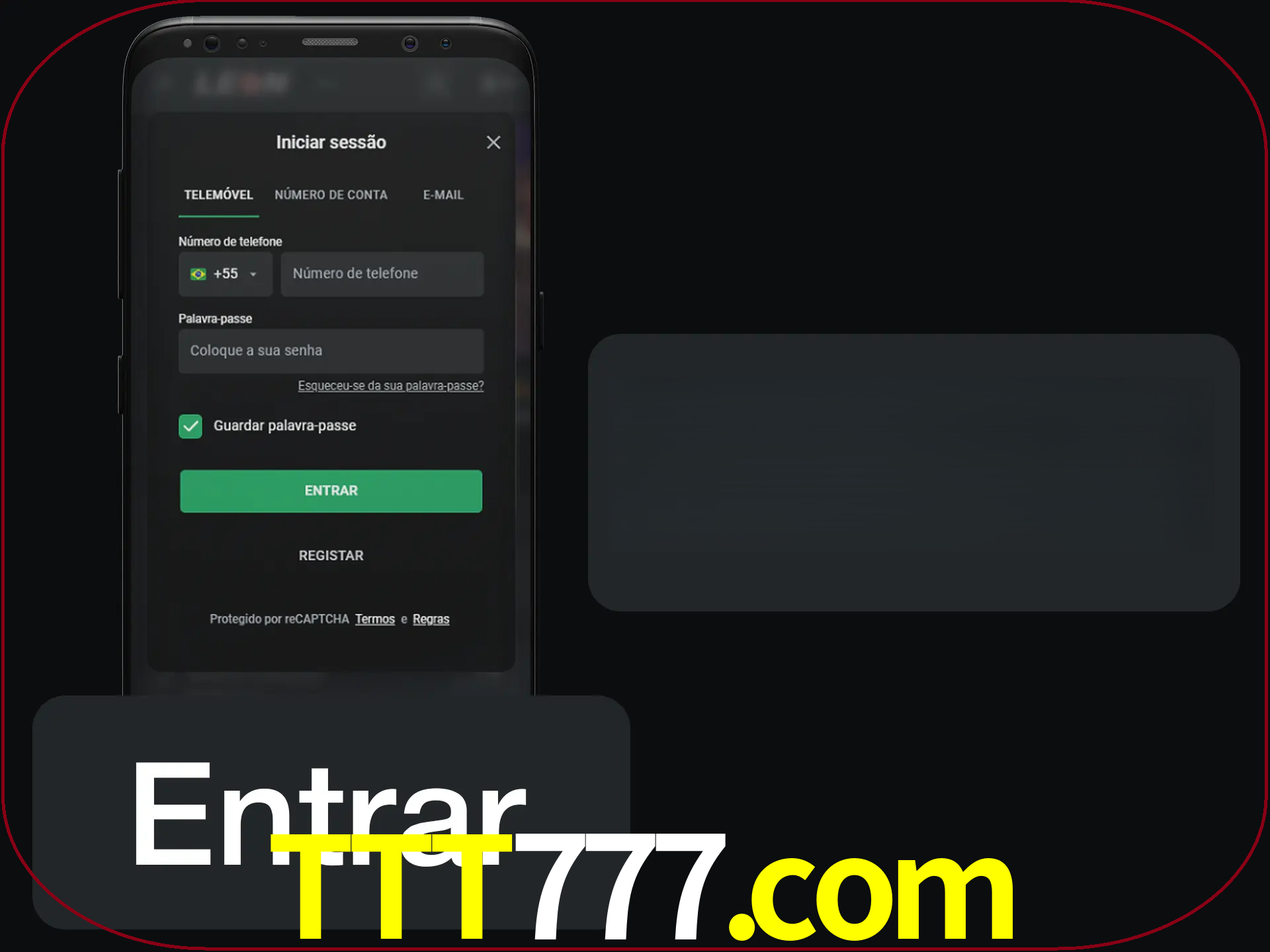 Faça o login para começar a apostar e jogar no cassino.