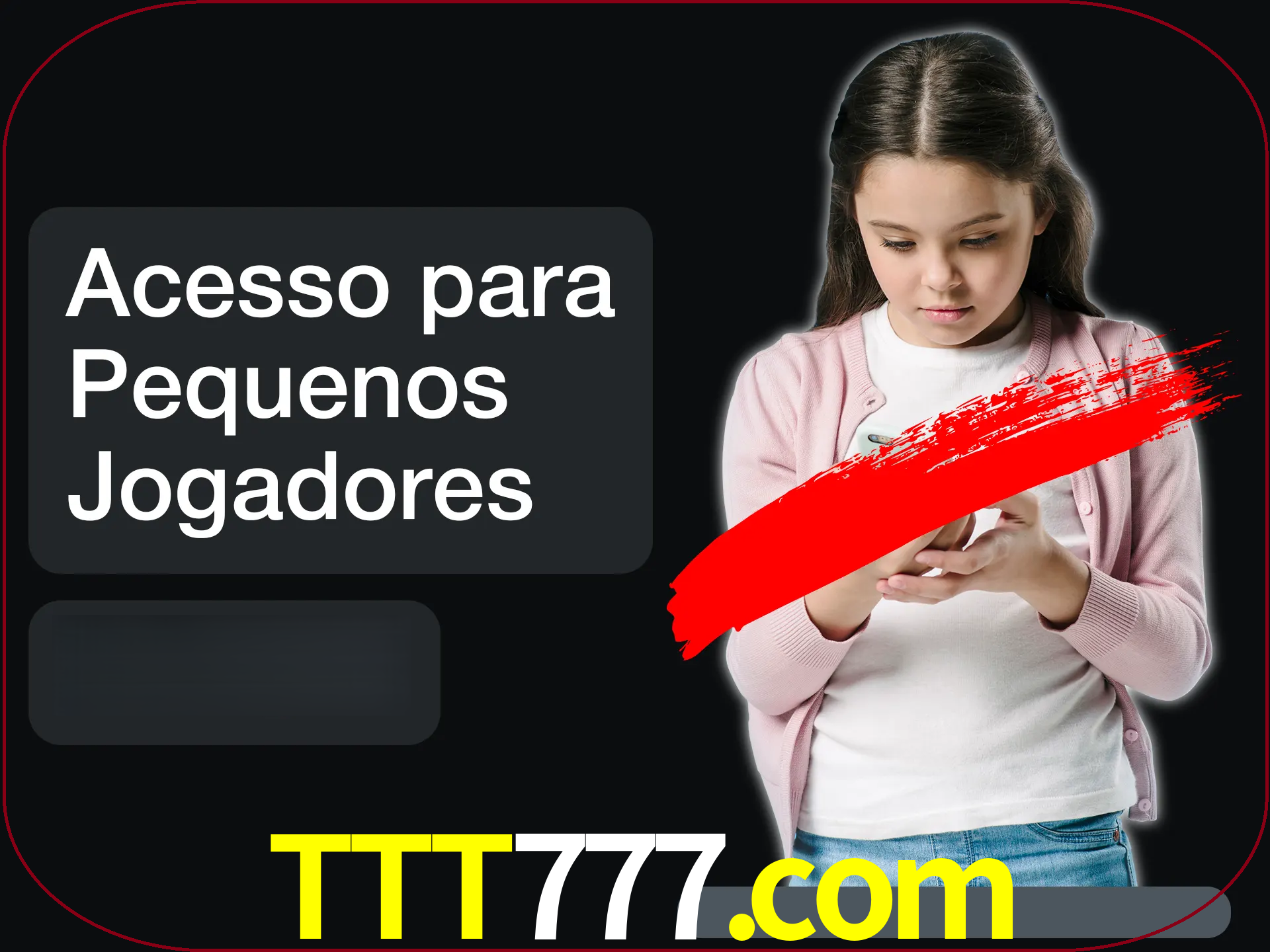 As crianças não podem jogar jogos de cassino.