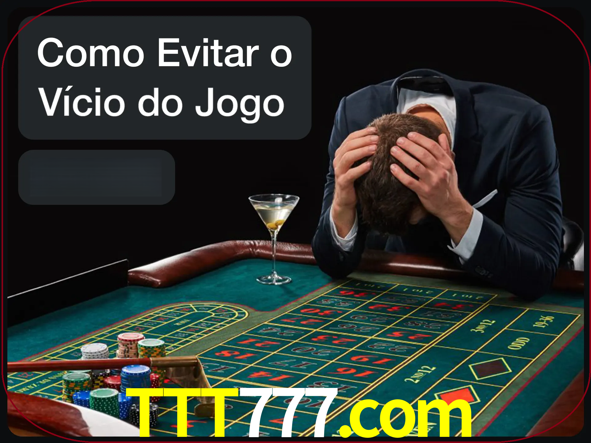 Você é responsável por cada uma de suas apostas.